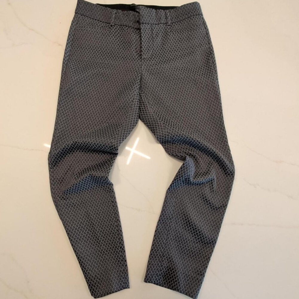 Banana Republic Sz 0P Gray Jackson Fit Trouser Travel Pants Capri Cropped Office